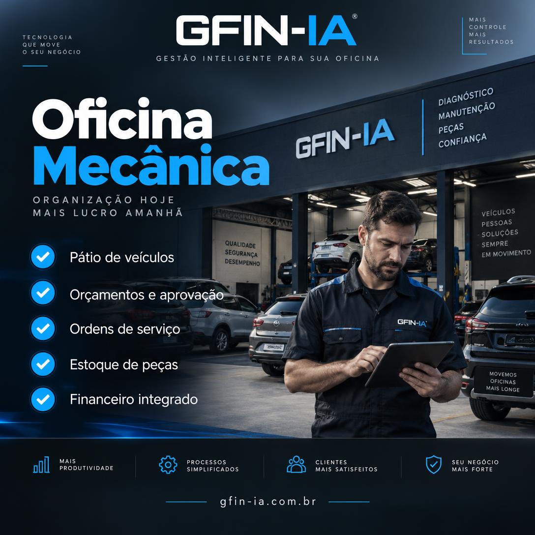 GFIN-IA para oficina mecânica: recursos do sistema