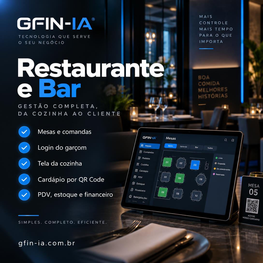 GFIN-IA para restaurante: recursos do sistema
